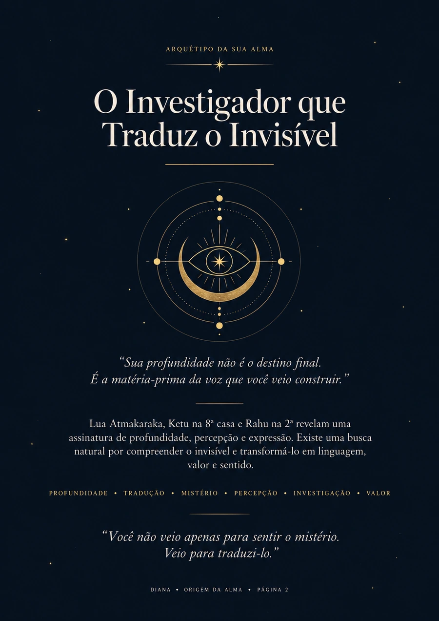 Exemplo da página de arquétipo na Edição Essencial